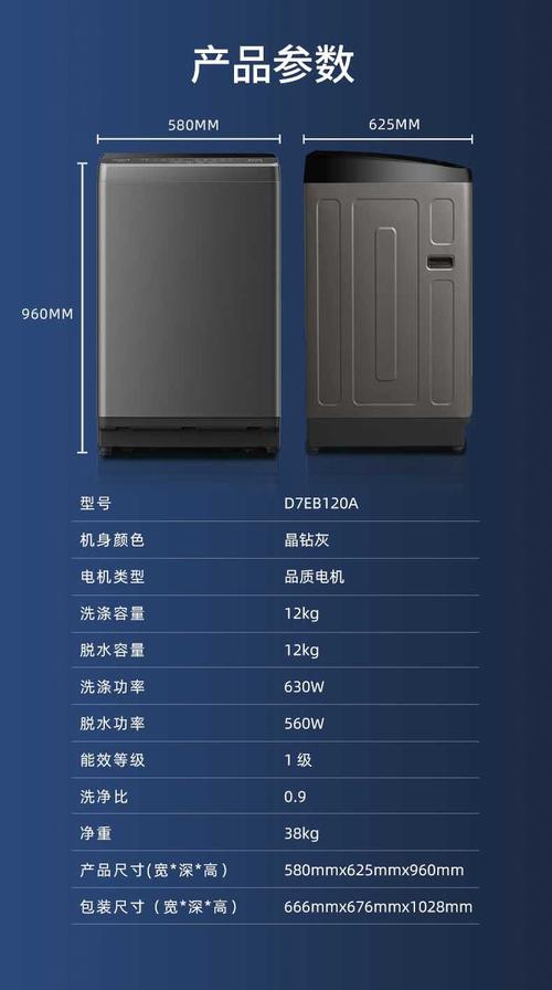美菱D7EB120A晶钻灰波轮洗衣机 12kg大容量如何让家庭洗衣更从容？
